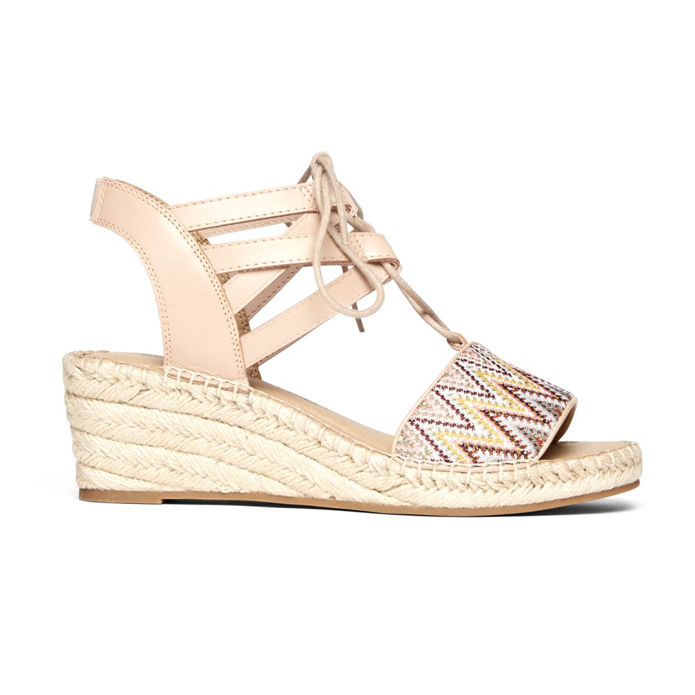 Rockport Marah Lace - Womens Wedges Sandals - Pink - NZ (UNI-715948)